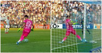 Copertina di Prima il passaggio (rischioso) al difensore, poi lo “schianto” contro il palo: l’autogol del portiere è da antologia