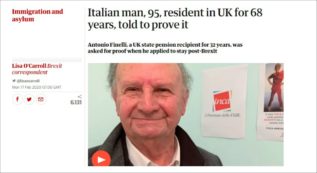 Copertina di Brexit, 95enne italiano in Uk dal ’52 deve dimostrare di essere residente per restare. “Mi trattano come se non esistessi”