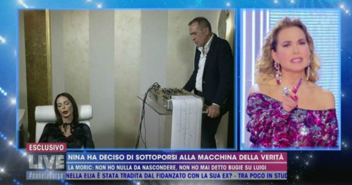 Live Non è la D’Urso, Nina Moric si sottopone alla macchina della verità e Luigi Favoloso: “Nessuno ha controllato se è sotto effetto di alcol, droga e psicofarmaci”
