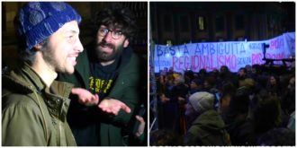 Copertina di Sardine a Napoli, contestazioni dalla platea: “Basta ambiguità”. Criticato anche il leader Santori. Lui: “Ci strumentalizzano”