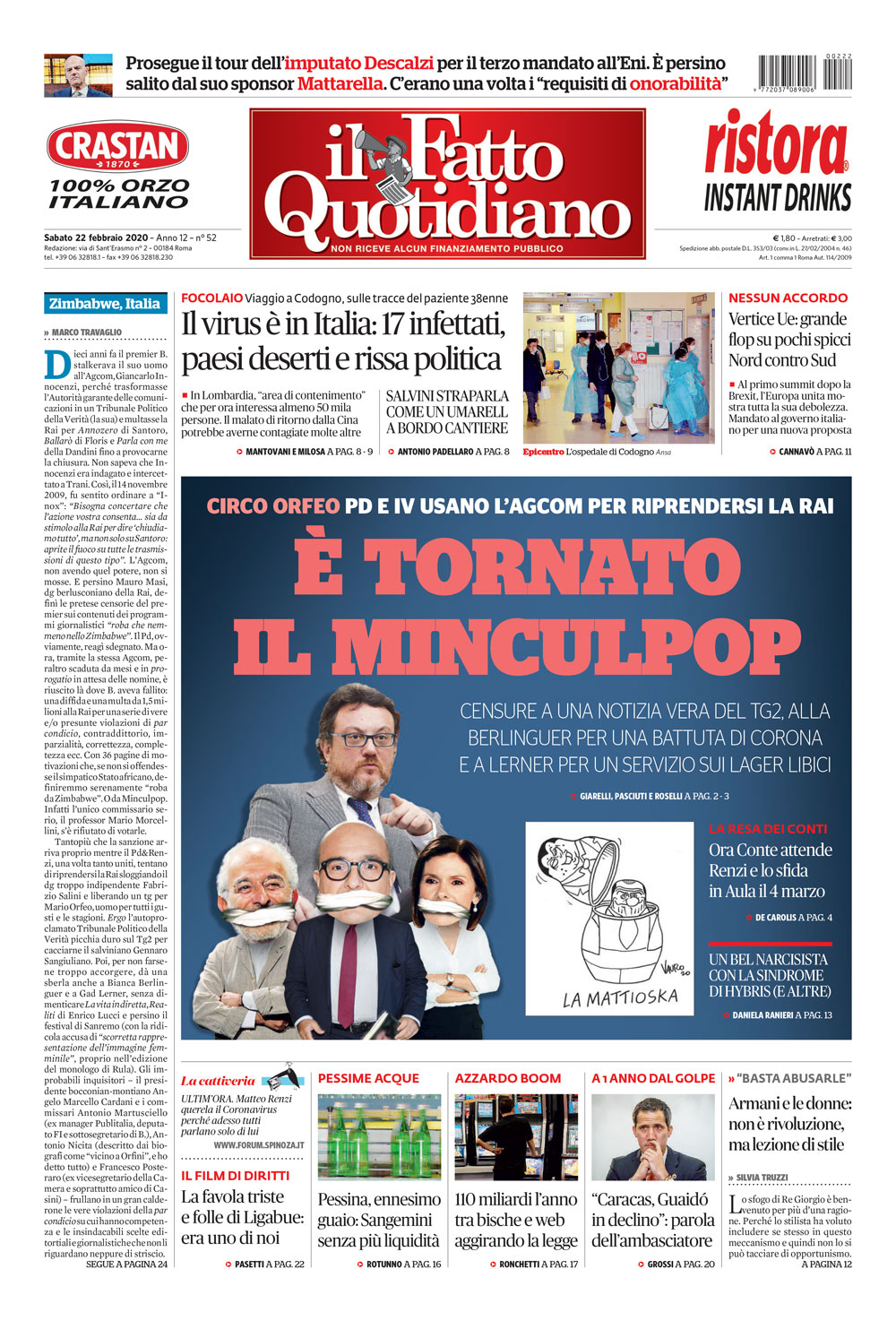 È tornato il Minculpop - Il Fatto Quotidiano