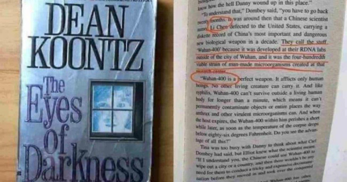 Coronavirus, la “profezia” di Dean Koontz nel suo romanzo del 1981: “Nel 2020 si diffonderà in tutto il mondo Wuhan-400, una grave polmonite”