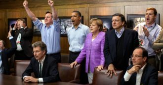 Copertina di Champions League 2012, quando Angela Merkel e David Cameron erano divisi al G8 dalla fede calcistica