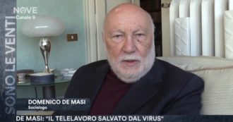 Coronavirus, a Milano le aziende propongono il telelavoro. Il sociologo De Masi a Sono le Venti (Nove): “Nel disastro, è l’unico risvolto positivo”