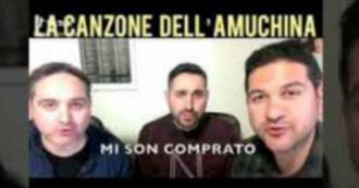 Copertina di Amuchina Song, un gran ballo di mascherine e passa la paura