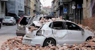 Copertina di Terremoto Croazia, due scosse di magnitudo 5.4 e 4.6 hanno colpito la capitale Zagabria: gravi danni agli edifici e persone in strada