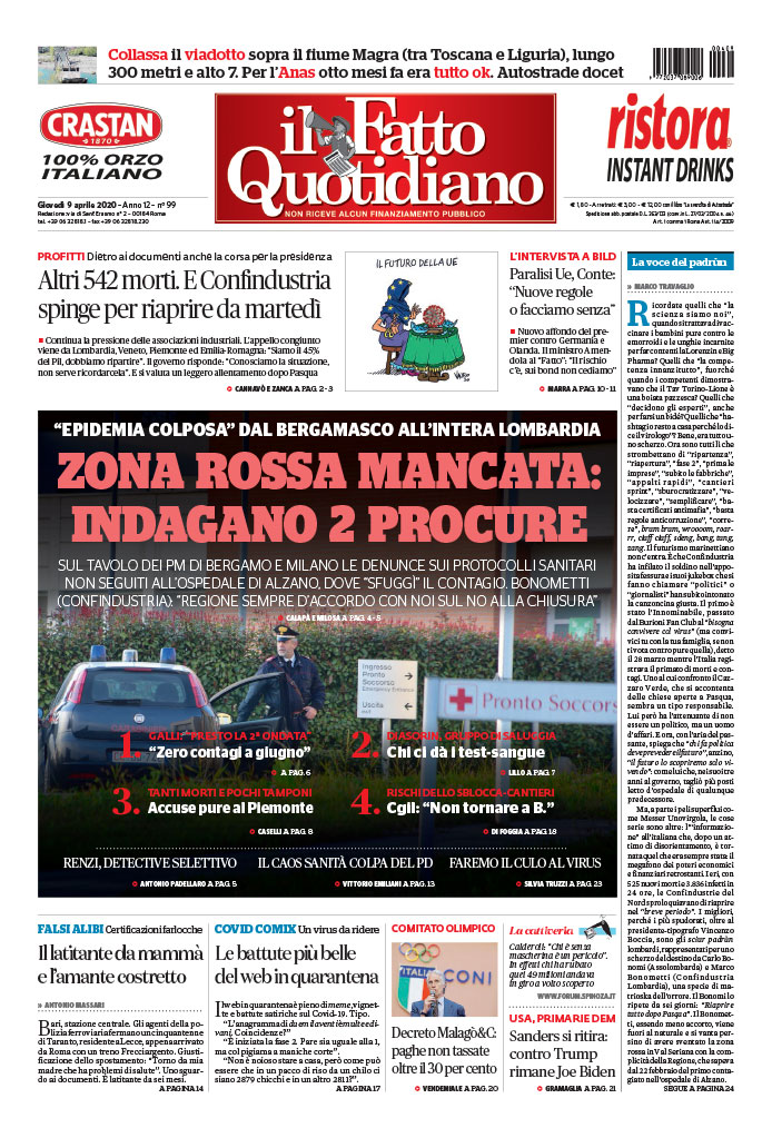 Prima Pagina Il Fatto Quotidiano -