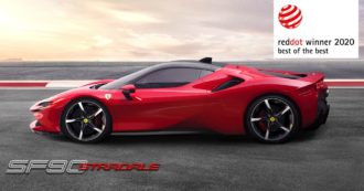 Copertina di Ferrari, la SF90 Stradale vince il Red Dot Best of the Best Award. E Maranello raccoglie 1 milione di euro per l’emergenza Coronavirus