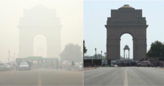 Copertina di Coronavirus, Nuova Delhi prima e dopo il lockdown: lo smog sparisce e scopre il cielo limpido. L’effetto è incredibile