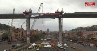 Copertina di Ponte Morandi, la cerimonia per nuovo viadotto. Conte: “Sia modello per Italia”. Toti: “Su obiettivi comuni può esserci una politica sola”