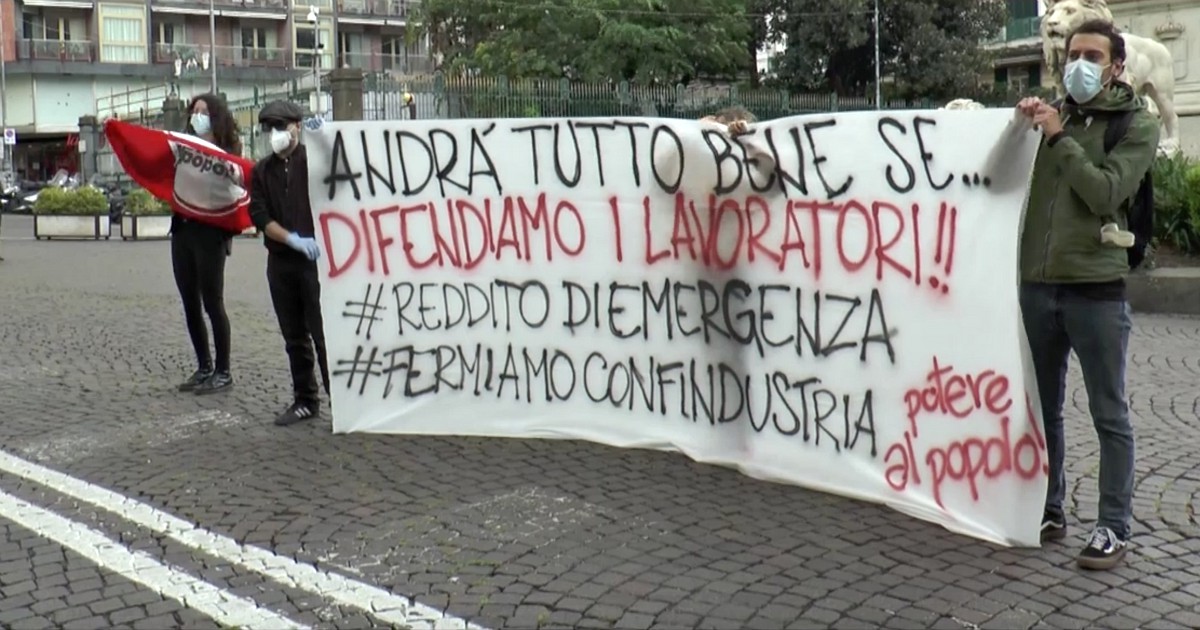 Primo maggio, a Napoli sit-in di Potere al popolo: 