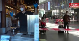 Roma, poche persone sui mezzi. Bar aperti per asporto: “Clienti? Quasi il deserto, ma almeno si riparte”