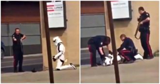 Copertina di Si veste da stormtrooper di Star Wars per pubblicizzare un ristorante: 19enne arrestata dalla polizia