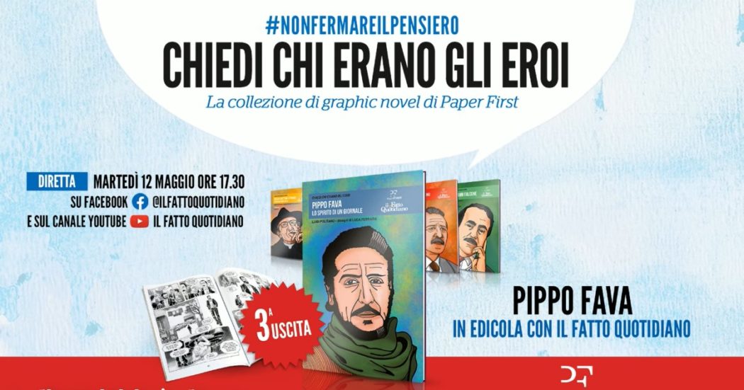 Pippo Fava, in edicola il volume 3 della graphic novel “Chiedi chi erano gli eroi” pubblicata da Paper First: “Così diventa un esempio da seguire”