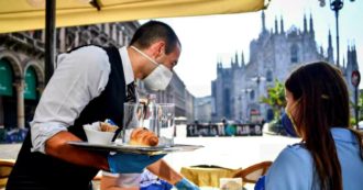 Copertina di Fase 2, il giorno della ripartenza. Traffico, più presenze su treni e mezzi pubblici e prime colazioni al bar. Ma qualcuno decide di non riaprire