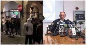Copertina di Coronavirus, a Padova movida e festeggiamenti in piazza per la fine del lockdown. Zaia: “Se contagi aumentano, chiudo bar e ristoranti”