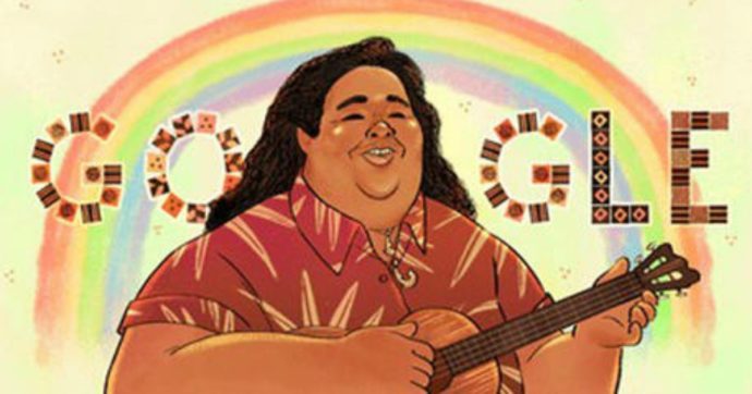 Doodle di Google, oggi è dedicato a Israel Kaʻanoʻi Kamakawiwo’ole: ecco chi è