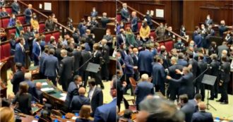 Fase 2, caos alla Camera dopo attacco del M5s a Lombardia. Fico sospende la seduta e deputati leghisti scendono dai banchi per protestare