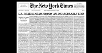 Copertina di New York Times, la storica prima pagina con i nomi e le storie dei morti per coronavirus
