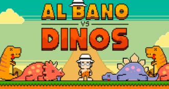 Copertina di Al Bano contro i dinosauri: dopo la gaffe, il cantante diventa il protagonista di un videogioco virale