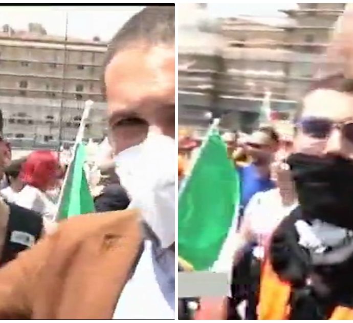 Gilet arancioni, aggrediti in diretta tv giornalista e operatore di Tagadà (La7): “Non ci dovete rompere i cogl***, andatevene via”
