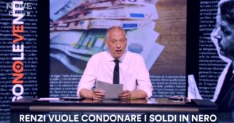 Copertina di Renzi vuole condonare i soldi in nero, Peter Gomez pone tre questioni: dalla coerenza al rischio mafie – L’editoriale a Sono le Venti (Nove)