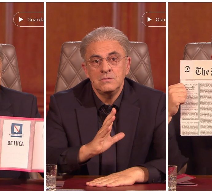 Crozza-De Luca ormai è “uno e trino”: “I consensi mi danno al 240%. In Campania i cittadini non mi danno i voti ma i bambini da benedire”