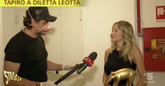 Copertina di Diletta Leotta, i ladri le svaligiano la casa e Striscia la Notizia le consegna il quinto tapiro. Lei: “Esperienza terribile”