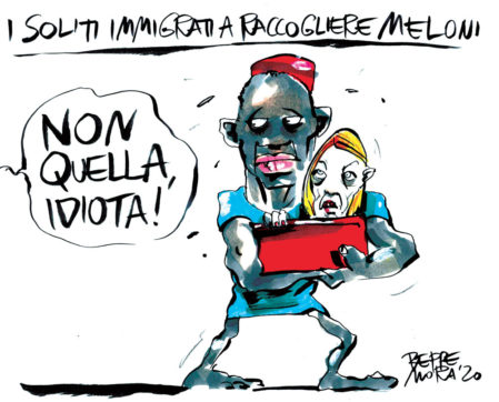 Copertina di La vignetta di Beppe Mora