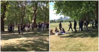 Copertina di Londra, estremisti di destra aggrediscono ragazzi che fanno picnic ad Hyde Park con calci e sputi e li costringono a scappare: le immagini