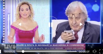 Copertina di Live Non è la D’Urso, Barbara D’Urso furiosa con Vittorio Sgarbi: “Hai visto cosa hai fatto? Così mi hai messo a rischio”