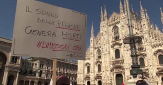 Copertina di Milano, la manifestazione in piazza Duomo di Pd e sinistra civica: “Il sonno della Regione genera morti, salviamo la Lombardia”