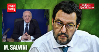 Copertina di Scontro Salvini-De Luca, atto terzo. Leader Lega risponde al governatore: “Io somaro ed equino? Un poveretto. Questo signore va aiutato”