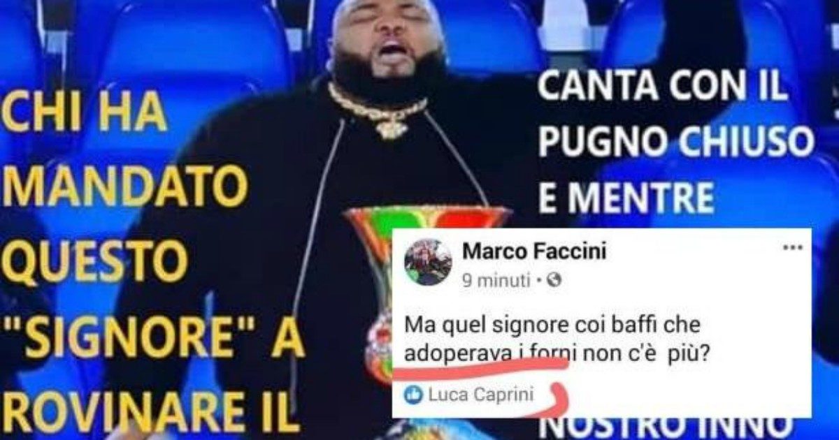Luca Caprini, il consigliere della Lega mette il “like” ad un post in cui si inneggia ai forni crematori per Sergio Sylvestre. Poi le scuse: “Errore ingiustificabile”