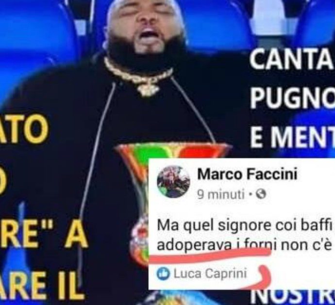 Luca Caprini, il consigliere della Lega mette il “like” ad un post in cui si inneggia ai forni crematori per Sergio Sylvestre. Poi le scuse: “Errore ingiustificabile”
