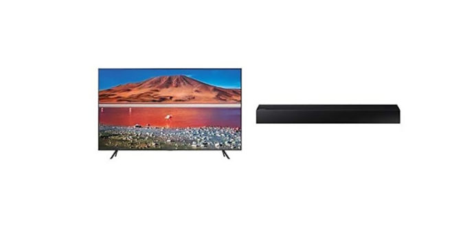 Samsung TU7190, smart TV 4K da 55 pollici in offerta su Amazon con 107 euro di sconto e soundbar in omaggio