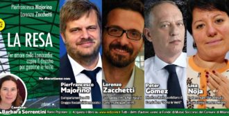 Copertina di “La resa”, cosa è successo in Lombardia con la pandemia da Covid-19? Il dibattito tra Peter Gomez e gli autori del libro Majorino e Zacchetti