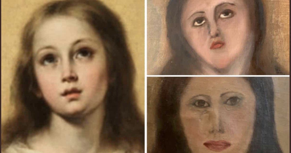 Fa ripulire il dipinto della Vergine Maria di Murillo ma il risultato è un disastro: “Distrutta un’opera d’arte del ‘600”