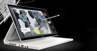 Copertina di Acer ConceptD 3 Ezel, tablet convertibile con ottima dotazione ma prezzo elevato