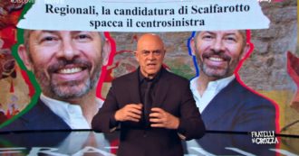 Copertina di Crozza: “Scalfarotto candidato in Puglia? Ha più chance di vincere la Xylella. È la mossa di Renzi: se non può vincere lui, meglio che perdano tutti”