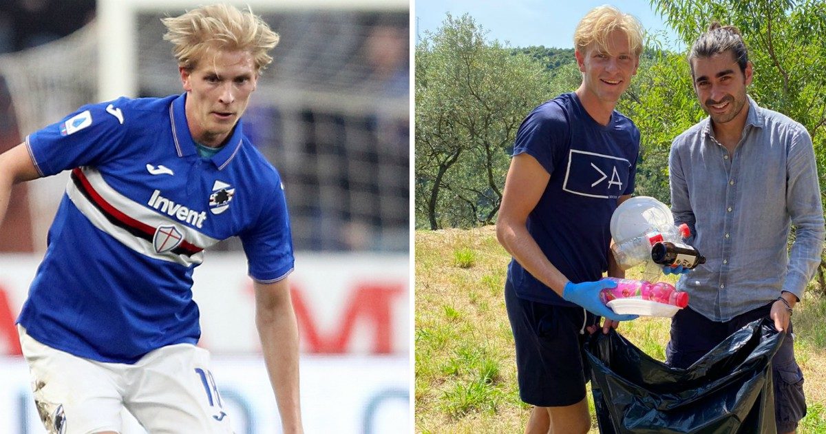 Morten Thorsby, il Greta Thunberg della A: in campo con la Samp, poi a raccogliere rifiuti con gli ambientalisti. Il suo arrivo? Dalla Norvegia in Italia con l’auto elettrica