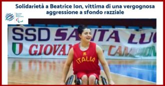 Copertina di Beatrice Ion, frasi razziste e insulti contro la campionessa di basket in carrozzina. Il padre la difende e viene pestato
