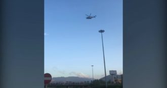 Nubifragio a Palermo, un elicottero sorvola le strade allagate dopo il temporale – Video