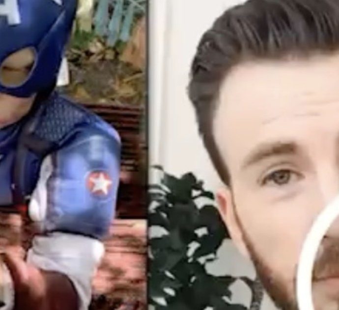 Bimbo di sei anni salva la sorellina dall’attacco di un pastore tedesco: Chris Evans gli regala lo scudo di Captain America