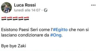 Copertina di Patrick Zaki, esponente Lega: “Esistono Paesi seri come l’Egitto che non si lasciano condizionare da ong. Bye Bye Zaki”