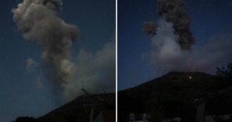 Copertina di Stromboli, due forti esplosioni dal vulcano. Il sindaco: “Nessun danno, tutto sotto controllo”