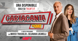 Copertina di Cartacanta – Il Quiz, il nuovo programma di Travaglio e Lucarelli. Su TvLoft tutte le puntate