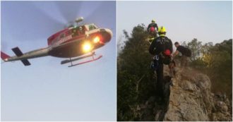 Copertina di Salvati quattro escursionisti dispersi sul Circeo, il video dello spettacolare recupero con l’elicottero
