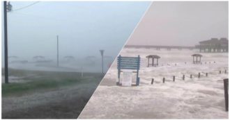 Copertina di Usa, venti fino a 145 chilometri orari e strade trasformate in fiumi: l’uragano Hanna si abbatte sul Texas – Le immagini