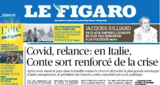 Copertina di Ponte di Genova, Le Figaro dedica la prima pagina a Conte: “Esce rafforzato dalla crisi. L’inaugurazione ha un’aria di consacrazione”